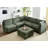 Chenille Sleeper Sectional Corner Couch Modular Sofa Bed With Storage Chaise-2139768591-2140757508