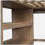 Lit mezzanine en bois pleine grandeur avec garde-robe intégrée, bureau, tablettes de rangement et tiroirs, noyer (ancien SKU: GX000466AAD)