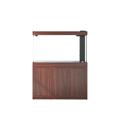 Simple Rectangular Silver Brown Aquarium Tank