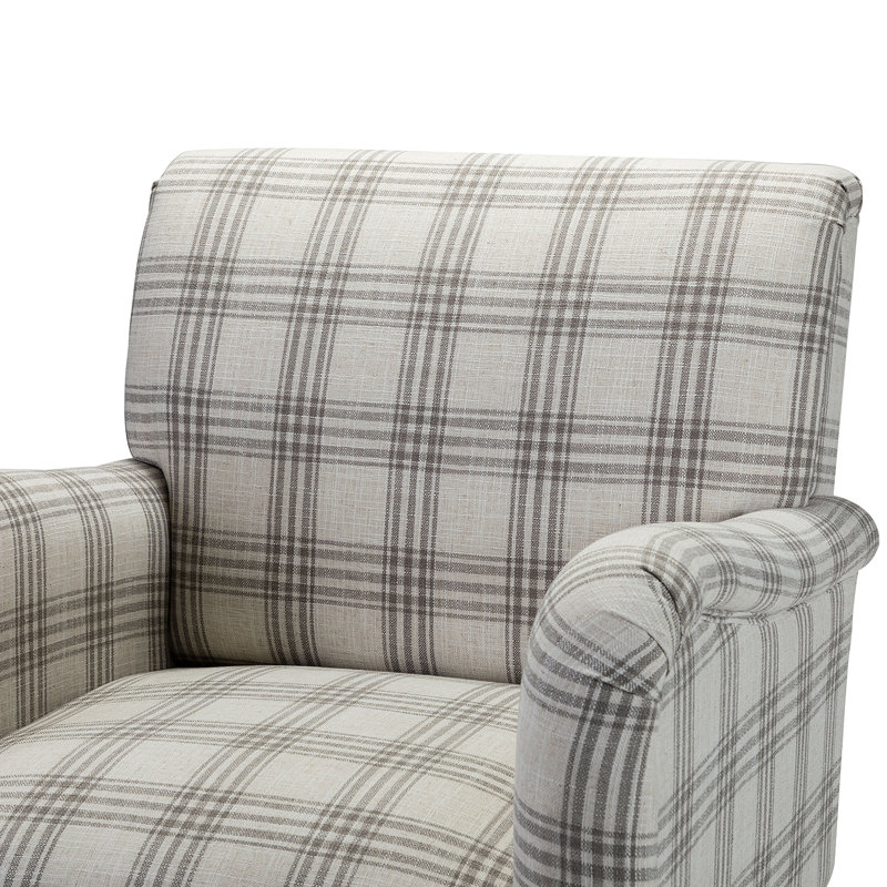 Fauteuil Ariana, Tissu écossais gris