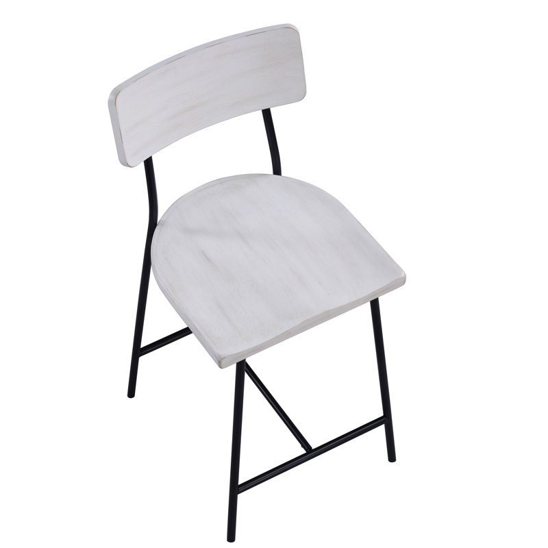 Ensemble de 1 tabouret de comptoir moderne en bois et métal Badin (table non incluse)