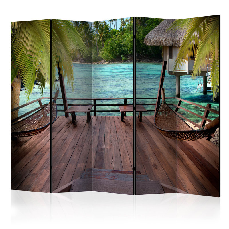 Stowmarket 225 cm W x 172 cm H 5 - Panel Folding Room Divider
