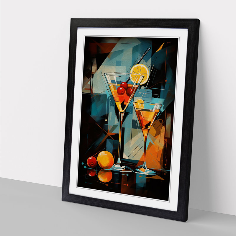 Single Picture Frame Print on Wood, Black Framed, 34cm H x 25cm W