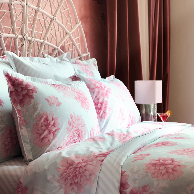 Cocktail Queen duvet cover, Pink: Green; White, Cocktail, King