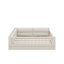 Lit plateforme double tapissier en bois avec garde-corps et coussin-1183061158