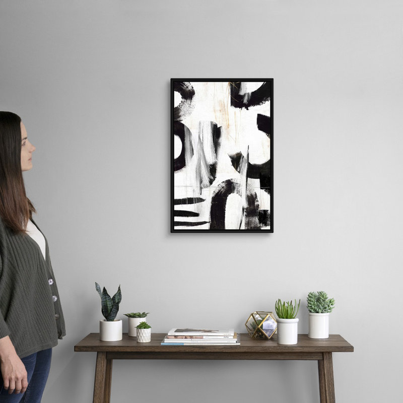 Reproduction d’art sur toile, "concept III" par PI studio, Cadre noir, H 26 po x l 18 po x P 1,75 po