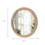 Miroir mural rond avec détail nervuré