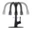 Robinet rouille noir mat pour la cuisine avec bec à grand arc et robinet d'évier résistant aux égratignures de 7,99 po-1752814862