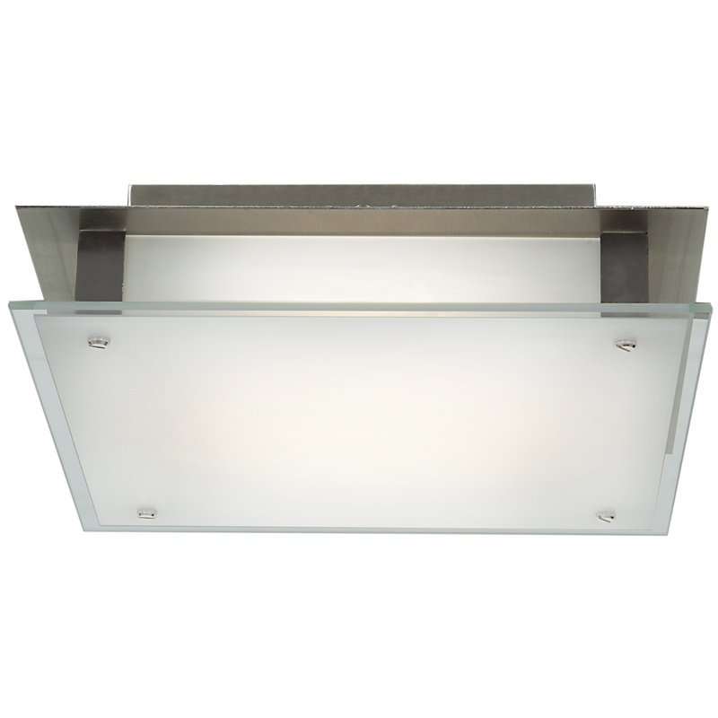 Retha Glass Flush Mount, 3.25" H x 9.5" W x 9.5" D
