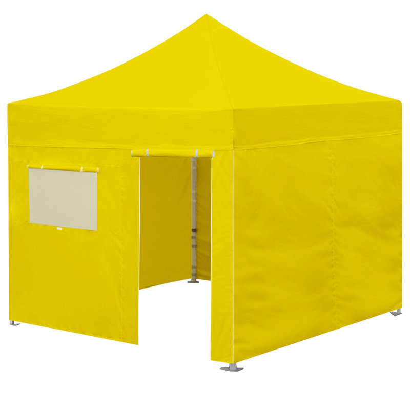 Amber-Lee 96'' W x 180'' D Steel Pop-Up Canopy, Yellow, 10ft x 10ft