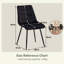 50cm H Nordic Velvet Dining Chair, Quilted Upholstered Side Chair with Metal Legs for Dining Room Kitchen-1957084807