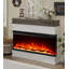 Foyer électrique panoramique autoportant blanc de 107 cm (42 po) avec manteau, insert de foyer panoramique de 102 cm (40 po), flamme à 12 couleurs, mode flamme seule, chauffage de 1 500 W-145160966-154788069