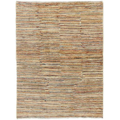 Abstract Wool Hand Woven 141cm X 187cm Area Rug