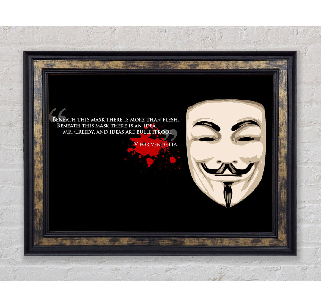 Motivierendes Zitat V For Vendetta Gerahmter Druck Wandkunst