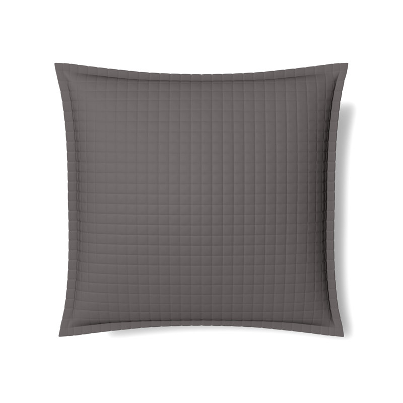 Ready-to-Bed Solid Color 100% Lyocell Sham, Euro Sham, Gray