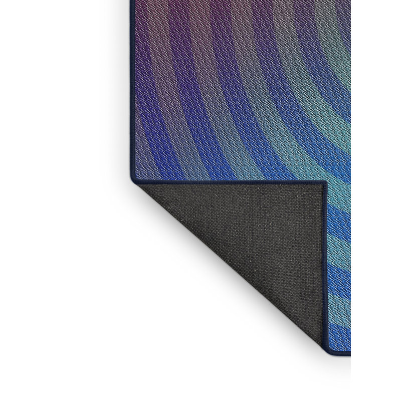 Tapis bleu/rouge/vert à motif, Rectangle 5 pi x 7 pi