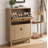 Ultra-Thin Flip-Down Shoe Cabinet with Adjustable Shelves