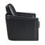 Fauteuil pivotant en cuir noir Rocha