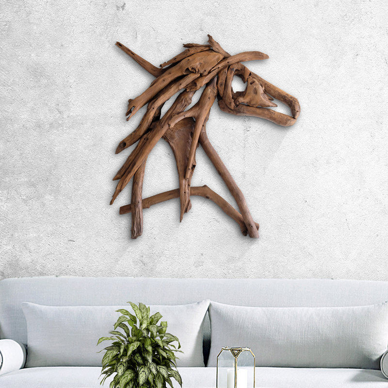 Handmade Rustic Animals Wall Decor on Solid Wood
