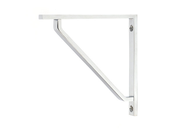 Barton Shelf Bracket, Polished Chrome, 15cm H x 5.9cm W x 1.5cm D