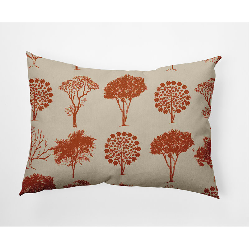 Coussin intérieur / extérieur Field Of Trees, Terre de Sienne