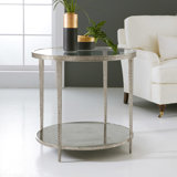 Sculpture Glass End Table