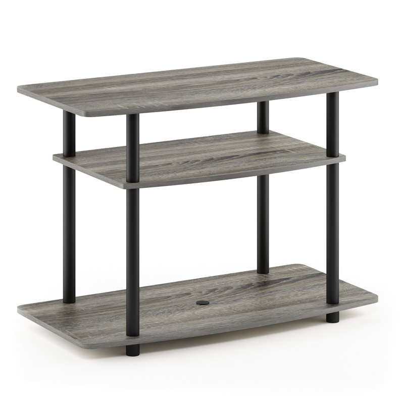 Lani TV Stand for TVs up to 32", French Oak Grey/Black Round Tubes