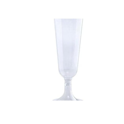 Flûtes à champagne en plastique transparent 5 oz Ecoqualité - Verres jetables de luxe pour les mariages, la restauration, les toasts, le Nouvel An, les anniversaires, les Fiançailles, les Fêtes et les Célébrations spéciales (6)