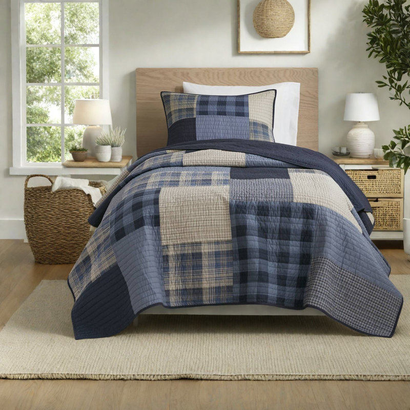Ensembles de literie pour lit simple / simple TG de qualité supérieure, courtepointe moderne en patchwork pour toutes les saisons