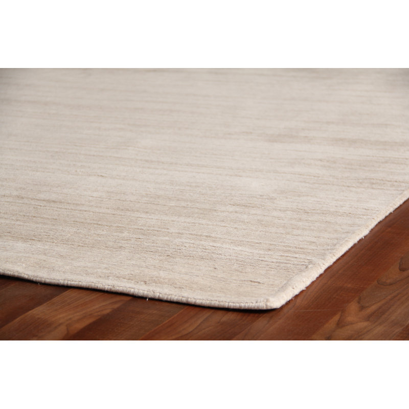 Sanctuary Hand-Loomed Beige Area Rug, Rectangle 6' x 9'