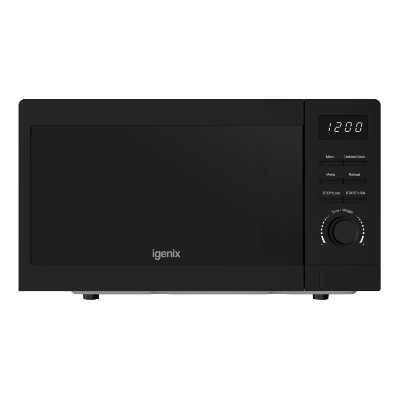 Igenix 20L 800W Digital Microwave Black, Black
