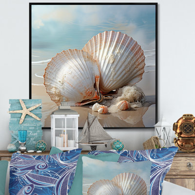 " Minimal White Seashell Photography I "