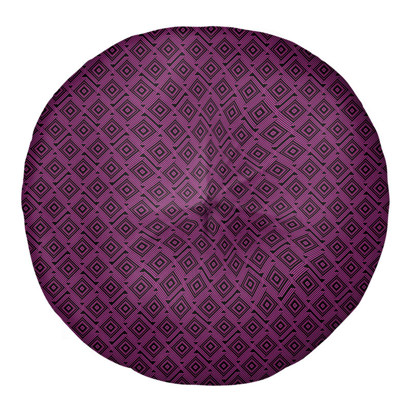Coussin de sol Katelyn Elizabeth, 26 po x 26 po, Noir / Rose
