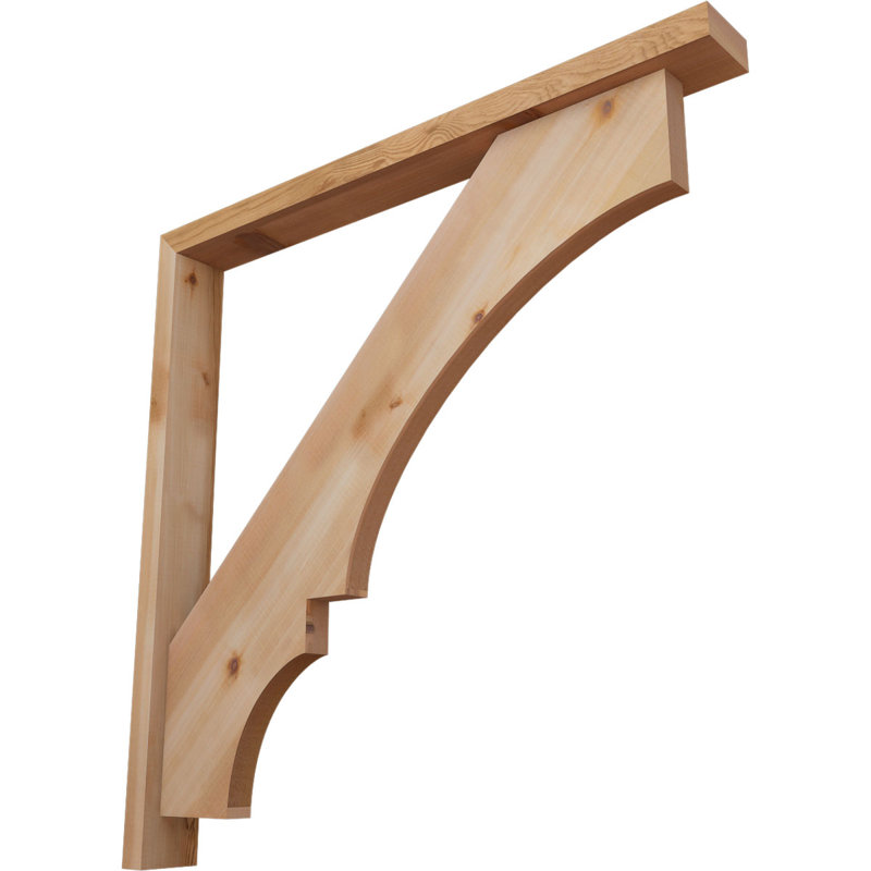 Support de bloc Balboa avec entretoise décalée, 34 x 34, Cèdre rouge occidental de l 3 1/2 po (lisse)