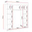 Pizzurro 200 cm II PLUS wardrobe with mirror and sliding doors