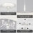 5 - Light Dimmable Drum Linen Shaded Farmhouse Chandelier For Living Room Dining Rooms-220090902