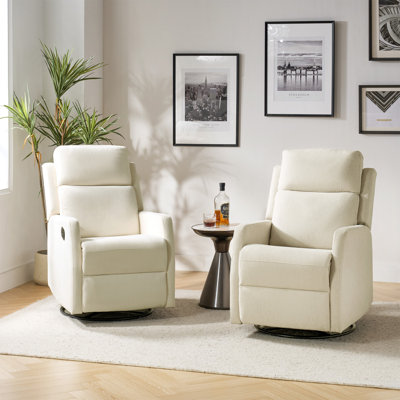 Pancu 26.5" W Water Resistant Swivel Rocker Recliner (Set of 2)