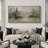 Large Framed Canvas Print Wall Art - Neutral Abstract Forest Landscape Print for Vintage Home Decor-119329004-119329002