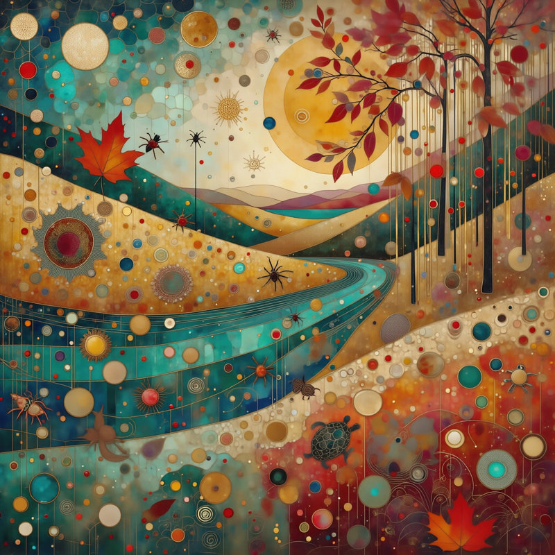 Art mural sur toile Cosmic River Flow, 20"W x 20"H x 1.5"D