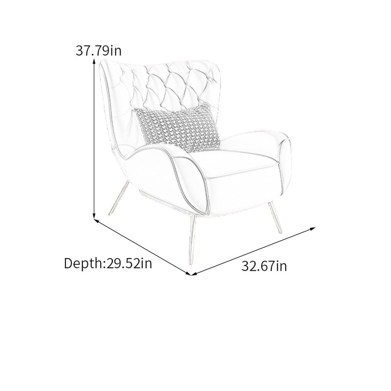 Fauteuil d'appoint en similicuir Luxe, Gris clair