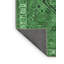 Tapis oriental en laine / polyester tissé à la machine en vert / noir-650428767