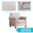 3-Piece Upholstered Sofa Set – Modern Microfabric Couch, Space-Saving Design for Apartments & Small Living Rooms-66004470