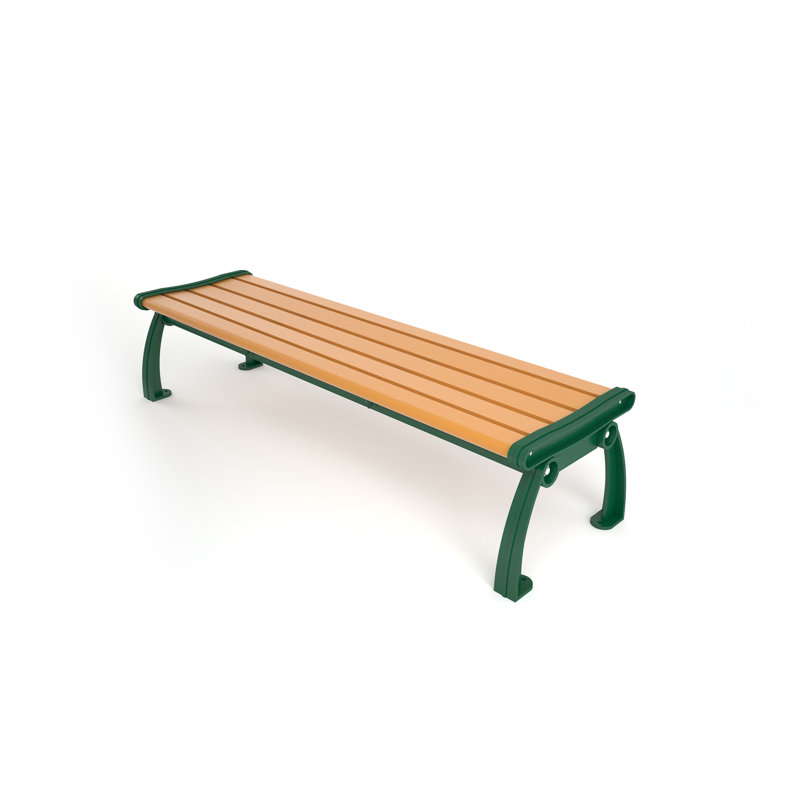 Banc de parc en plastique recyclé sans dossier Heritage, 6 pi, Vert, Cèdre