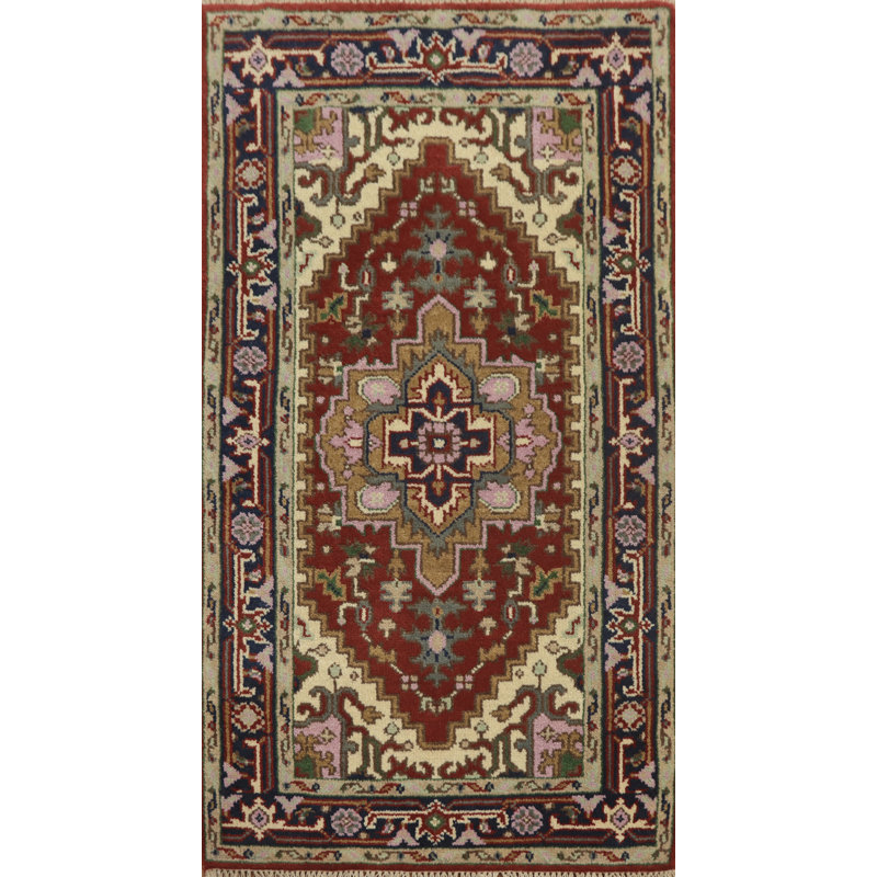 Tapis traditionnel indien à motif géométrique 3 x 5