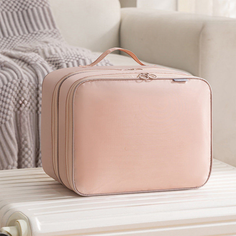  Large Capacity Fabric Travel Storage Bag, Heavy Duty Tote Moving Bags with Strong Handles & Zippers, Lightweight & Water Resistant, College Dorm Room Essentials, Pink