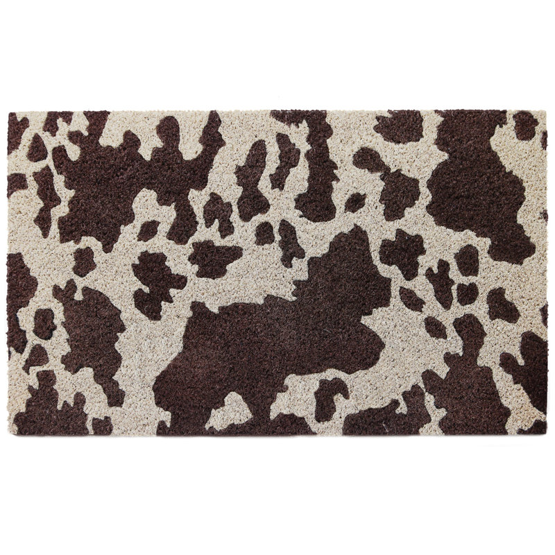Tapis en cuir de vache et coco
