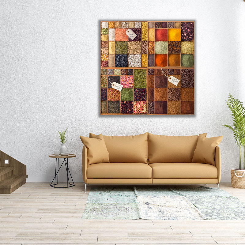 Collage of Food Ingredients - reproduction d'art sur toile, H 30 po x l 30 po