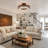 Pershing 1-Light Walnut Wood LED Semi-Flush Mount