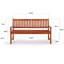 Komal Solid Wood Eucalyptus Outdoor Bench