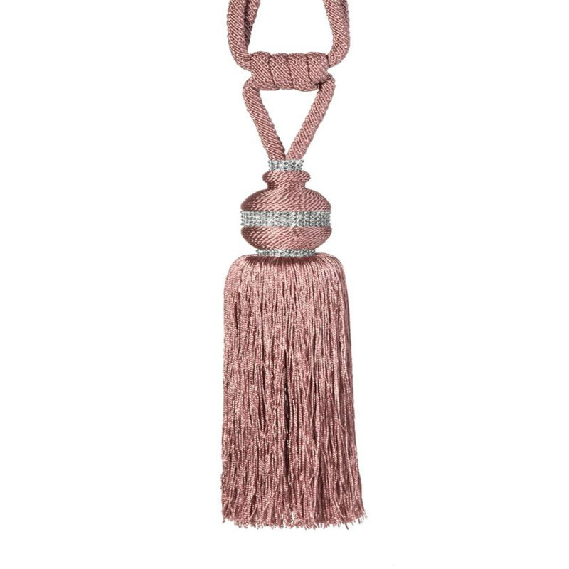 Menik Fabric 10cm Curtain Tieback, Pink